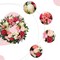 22 Inch Spring/Summer Floral Wreaths for Front Door,Artificial Decoration Wreath with Rose Dahlia Hydrangea for Home Valentine Wedding Mothers Day Decor(RED)